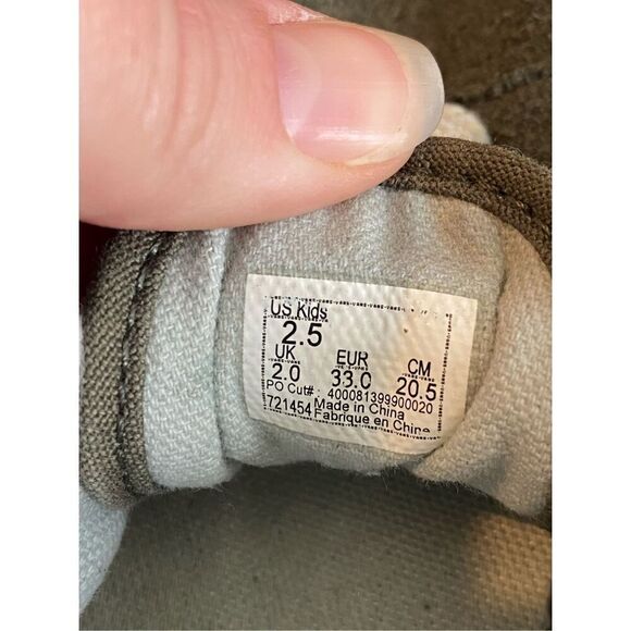 Kids VANS Off The Wall Green Camouflage Size 2.5 - Picture 7 of 8